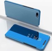 Galvaniserende spiegel horizontale flip lederen tas voor Xiaomi Redmi Go, met houder (hemelsblauw)