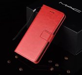Crazy Horse Texture Horizontale Flip Leren Case voor Motorola Moto G7 Power (EU-versie), met houder & kaartsleuven en portemonnee (rood)