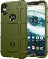 Volledige dekking schokbestendige TPU-hoes voor Motorola Moto One (groen)