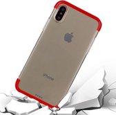 Voor iPhone X / XS TPU + pc combinatie beschermende achterkant van de behuizing (rood)