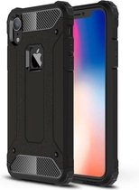 TPU + PC Armor Combination Back Cover Case voor iPhone XR (zwart)