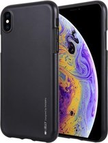 GOOSPERY I JELLY Metal Series schokbestendig zacht TPU-hoesje voor iPhone XS / X (zwart)