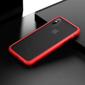 Schokbestendig Frosted PC + TPU-hoesje voor iPhone XS / X (rood)