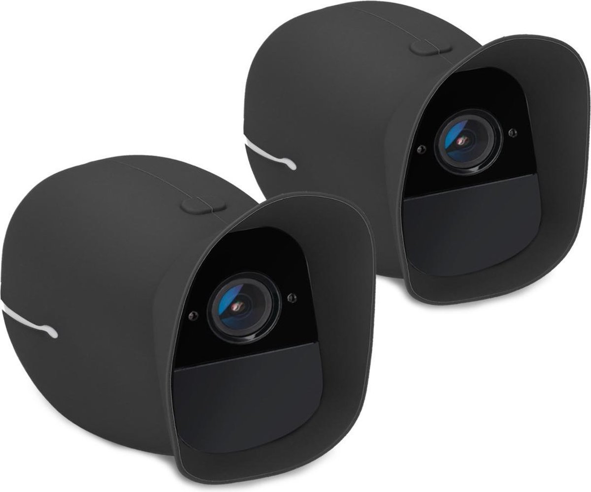 kwmobile 2x hoesje voor Arlo Pro / Pro 2 Smart - Siliconen hoes voor beveiligingscamera - Beschermhoes in zwart