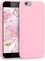 kwmobile telefoonhoesje geschikt voor Apple iPhone 6 / 6S - Hoesje met siliconen coating - Smartphone case in lichtroze