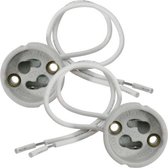 GU10 fitting - connector + 15 cm snoer - Set van 2 stuks