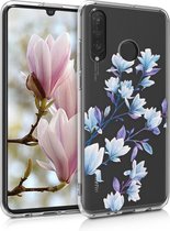 kwmobile telefoonhoesje voor Huawei P30 Lite - Hoesje voor smartphone in blauw / paars / transparant - Magnolia design