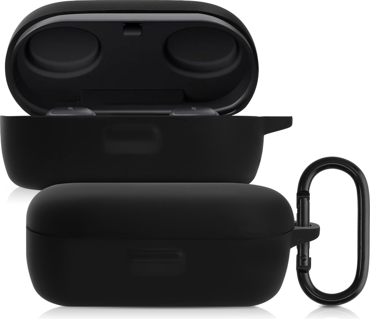 kwmobile Hoes voor Bose QuietComfort Earbuds - Siliconen cover voor oordopjes in zwart