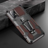 Samsung Galaxy A52s 5G Hoesje - Mobigear - Armor Stand Serie - Hard Kunststof Backcover - Bruin - Hoesje Geschikt Voor Samsung Galaxy A52s 5G