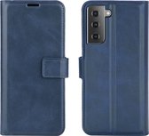 Samsung Galaxy S21 Plus Hoesje - Mobigear - Wallet Serie - Kunstlederen Bookcase - Blauw - Hoesje Geschikt Voor Samsung Galaxy S21 Plus