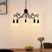 Lucande - hanglamp - 5 lichts - ijzer - E27 - , grijs