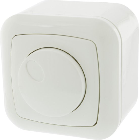 Dimmer universeel inbouwopbouw drukwissel polarwit bol