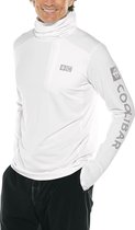 Coolibar - UV Zwemshirt met capuchon voor heren - Andros - Wit - maat XXL