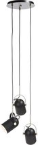COCO Maison - Ruby Hanglamp - E27 Fitting - 3-lichts - Rond - Mat Zwart - Aluminium - BES LED