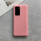 Voor Huawei P40 Pro schokbestendig mat TPU beschermhoes (roze)