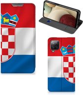 Leuk Hoesje Geschikt voor Samsung Galaxy A12 Smart Cover Kroatische Vlag