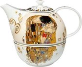 Gustav Klimt theepot met warmhouder De Kus