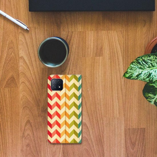 Etui Smartphone OPPO A73 5G Belle Etui Téléphone Couleur Zigzag