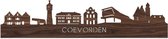 Skyline Coevorden Notenhout - 100 cm - Woondecoratie design - Wanddecoratie - WoodWideCities