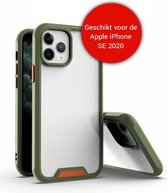 iPhone SE 2020 Bumper Case Hoesje - Apple iPhone SE 2020 – Transparant / Groen