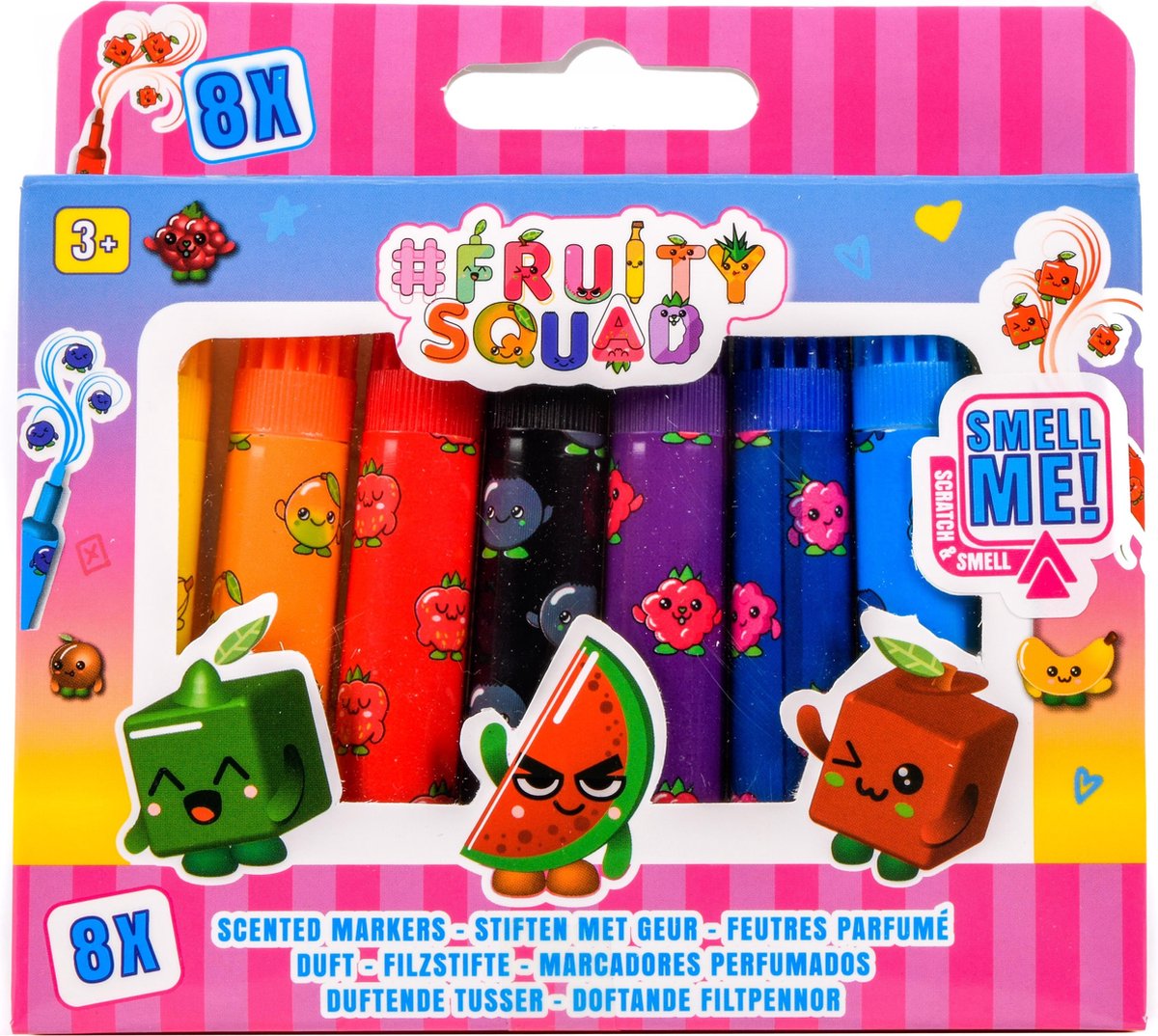 Fruity Squad - Feutres - Parfums et Couleurs - 12 Marqueurs - Marqueurs  pour Enfants 