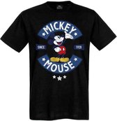 Disney Mickey Mouse Heren Tshirt -M- Rocker Zwart