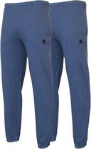 2- Pack Donnay Joggingbroek met elastiek - Sportbroek - Heren - Maat XXXL - Donkerblauw gemeleerd