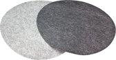 Placemat -  Groot - 6 Stuks - Vilt - Rond - 35Cm