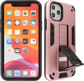 Stand Shockproof Telefoonhoesje - Magnetic Stand Hard Case - Grip Stand Back Cover - Backcover Hoesje voor iPhone 11 Pro - Roze