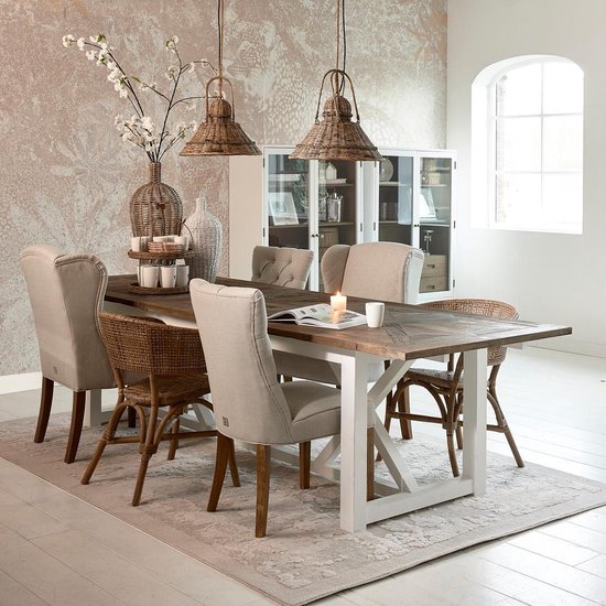 Riviera Maison Eettafel Uitschuifbaar - Château Chassigny Dining Table  extendable - Wit | bol.com