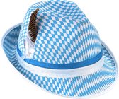 PARTY PLAY - Blauw-wit Beierse hoed voor volwassenen