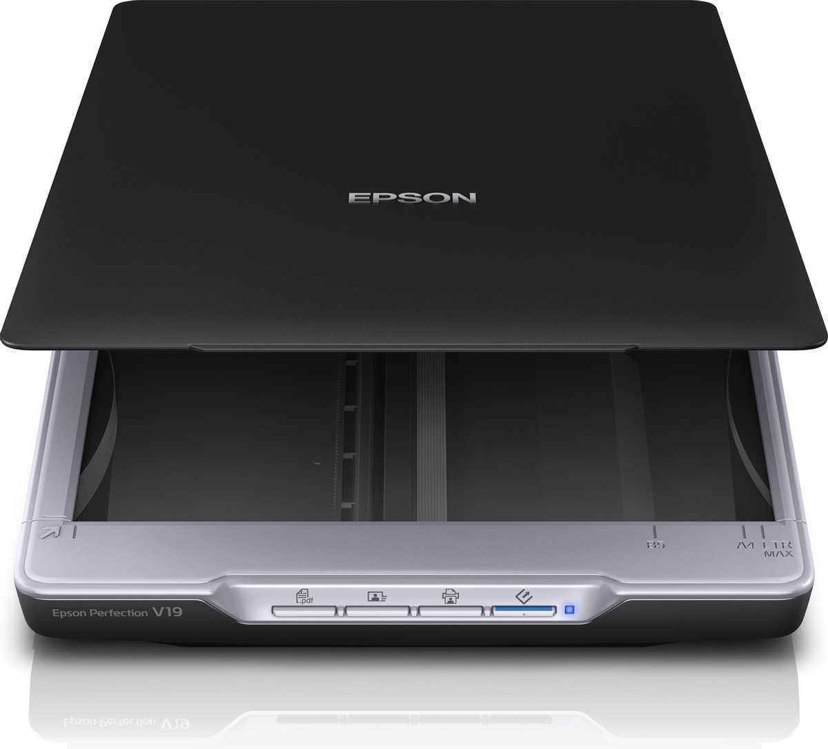 Epson Perfection V19 Flatbed Draagbare Scanner Zilver bol