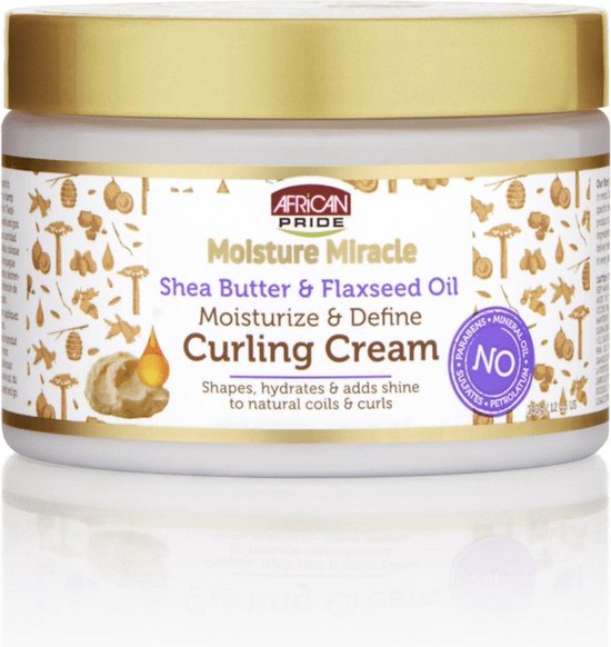 Foto: African pride moisture miracle shea butter flaxseed oil moisturize define curling cream 340gr