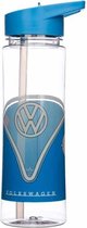 Waterfles 550ml - Volkswagen T1 kampeerbusje blauw