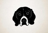 Wanddecoratie - Hond - Beagle 3 - M - 60x71cm - Zwart - muurdecoratie - Line Art