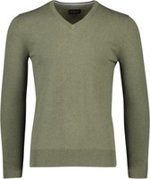 Cavallaro Napoli - Heren Trui - Tomasso V-neck Pullover - Groen - Maat XL