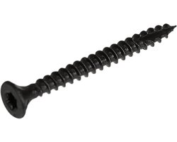 Blackline bevestigingsmaterialen - Zwarte spaanplaatschroeven met HCP-coating – Blackline - Platkop / 4.0 x 16mm / 100