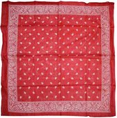 Zac's Alter Ego Sjaal Red Paisley Print Square Rood
