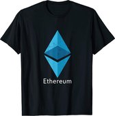 Ethereum Cryptocurrency T-shirt - ETH logo groot - Crypto shirt - Zwart - Maat XXL - Heren