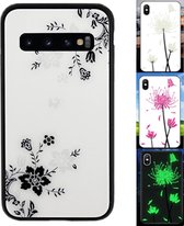 BackCover Magic Glass - Glow in the dark hoesje - Telefoonhoesje voor Samsung S10 Plus - Bloemenprint