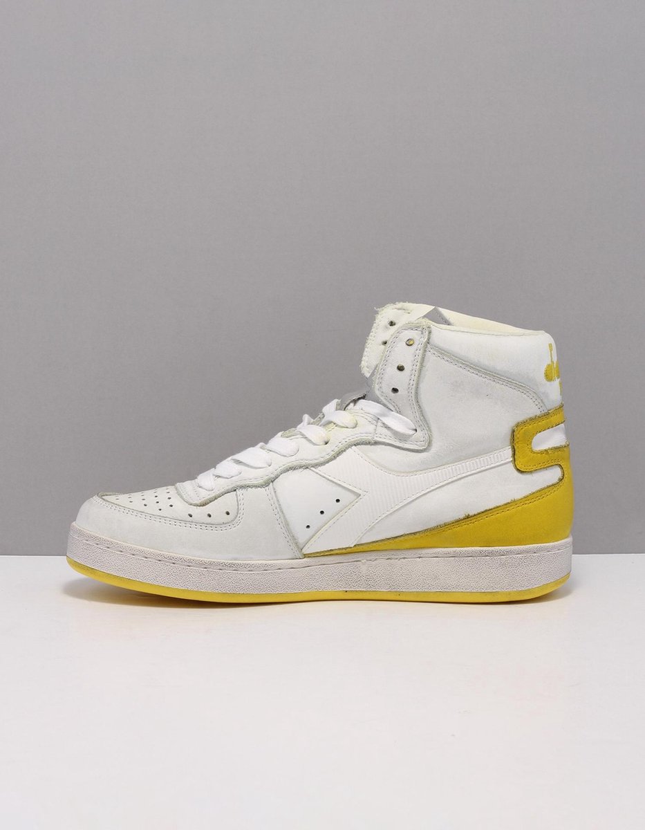 Diadora Heritage mi basket used sneakers dames wit c9326 white-empire  yellow 39 (6) | bol.com