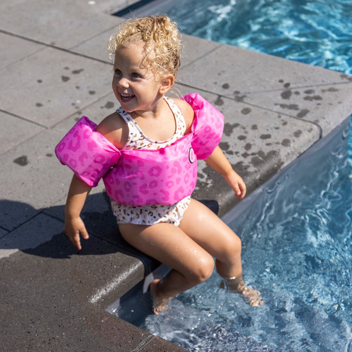 Swim Essentials Puddle Jumper - Roze - Leopard - 2/6 Jaar — afbeelding 5