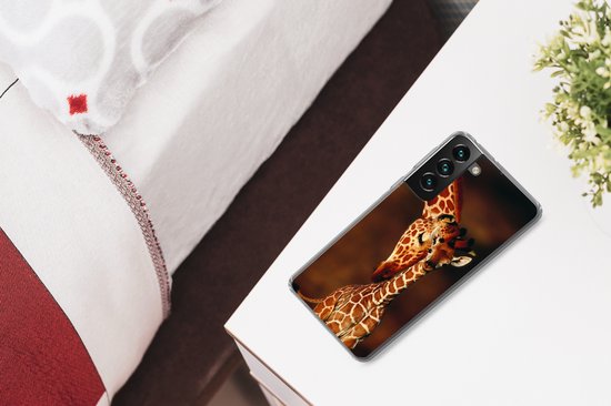 Coque Samsung Galaxy S22 Plus - Girafe - Veau - Portrait - Coque de téléphone en Siliconen