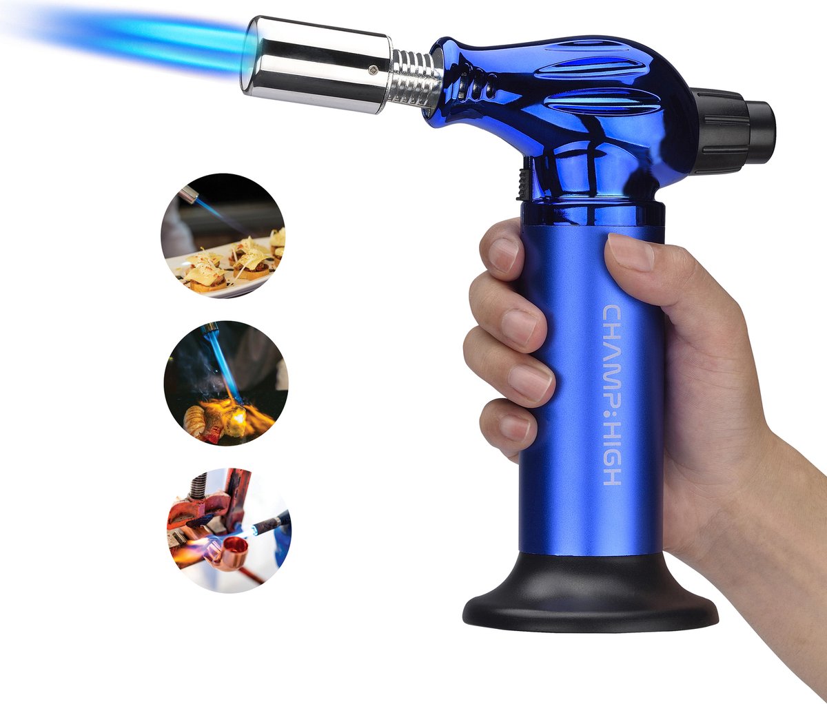 Goedkoopste Champ High Extreme Blauw - Hervulbare Aansteker - Vuurwerk Aansteker - Gasbrander - Gasaansteker - BBQ - Windproof
