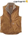 Carhartt Washed Duck Sherpa-Lined Brown Mock-neck Vest Taille homme M