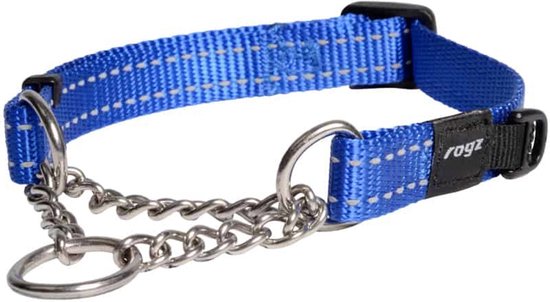 Rogz Utility Sliphalsband Ketting Blauw - Hondenhalsband - 37-56x2.0 cm