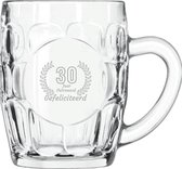 Chope à bière gravée 55cl Félicitations 30 ans de mariage