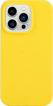 Mobigear Hoesje geschikt voor Apple iPhone 14 Pro Telefoonhoesje Flexibel TPU | Mobigear Colors Backcover | iPhone 14 Pro Case | Back Cover - Geel