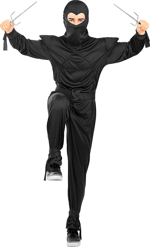 FUNIDELIA Ninja Kostuum Voor in Zwart voor mannen - Maat: - Zwart