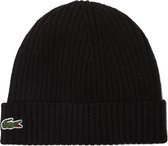 Bonnet Lacoste laine - bonnet tricoté unisexe - noir - Taille: Taille Taille unique